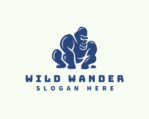 Wild Gorilla Animal logo design