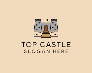 Castle Fortress Gateway  logo design