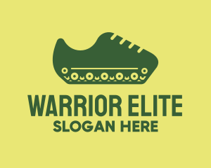 Military Tank Shoe logo design