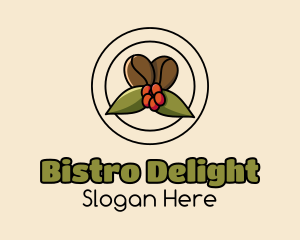 Coffee Bean Mistletoe logo design