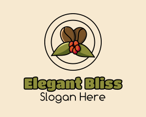 Christmas - Coffee Bean Mistletoe logo design