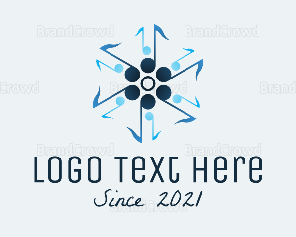 Snowflake Music Note Logo