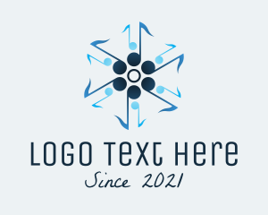 Audio Transcriber - Snowflake Music Note logo design