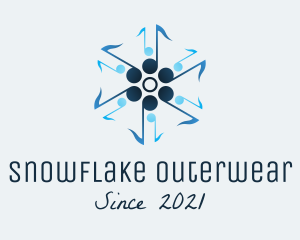 Snowflake Music Note  logo design