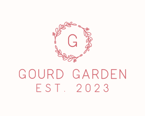 Organic Garden Wreath  logo design