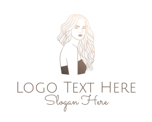 Beauty Shop - Beauty Woman Hairstylist logo design