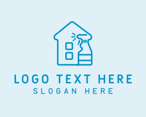 Home - House Spray Bottle Cleaner logo design