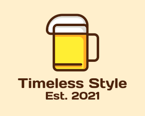 Minimalist Beer Icon logo design