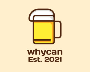 Draught Beer - Minimalist Beer Icon logo design