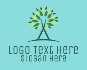Green Tree - Arborist Gardening Shears logo design