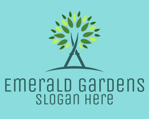 Arborist Gardening Shears logo design