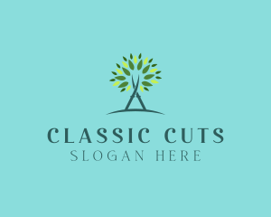 Arborist Gardening Shears logo design