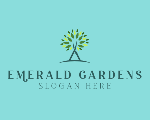 Arborist Gardening Shears logo design