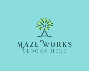 Arborist Gardening Shears logo design