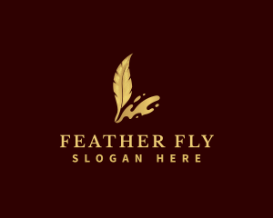 Feather Quill Ink Pen logo design