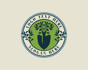 Botanist - Shovel Plant Landscaping logo design
