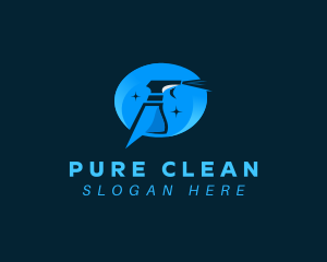 Cleaning Spray Bottle logo design