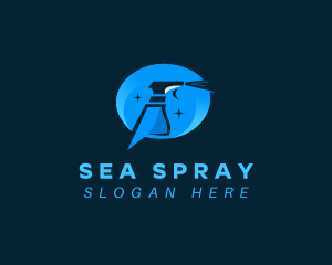 Cleaning Spray Bottle logo design