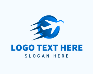 Plane - Fast Airplane Jet Transport logo design