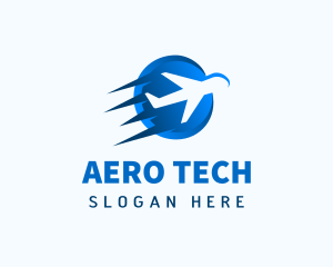 Fast Airplane Jet Transport logo design