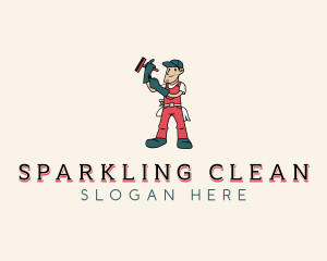 Cleaner - Janitorial Sanitation Cleaner logo design