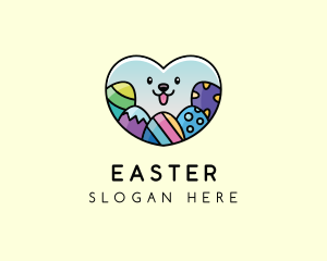 Easter Egg Heart  logo design