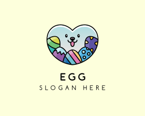 Easter Egg Heart  logo design