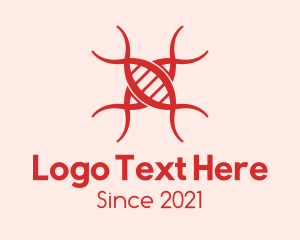 Biology - Genetic DNA Strands logo design