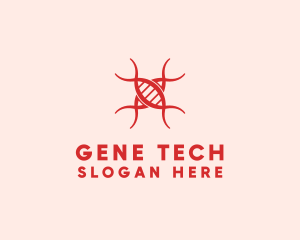 Genetic DNA Strands logo design