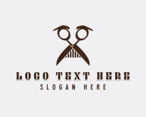 Barbershop Hairstylist Grooming Logo