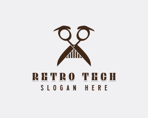 Barbershop Hairstylist Grooming logo design