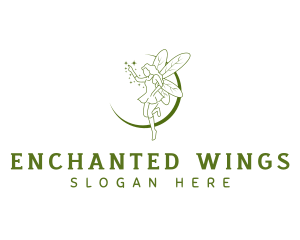 Fictional Fairy Wings logo design