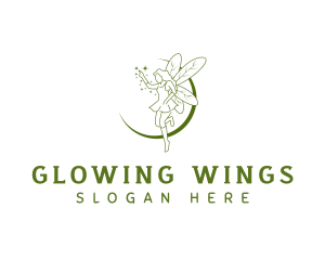 Fictional Fairy Wings logo design