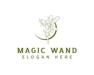 Fictional Fairy Wings logo design