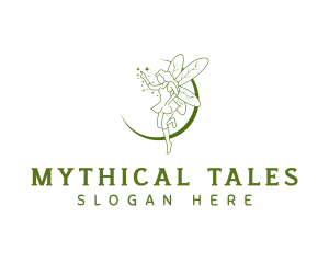 Fictional Fairy Wings logo design