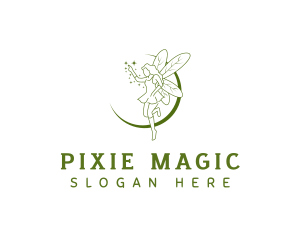 Pixie - Fictional Fairy Wings logo design