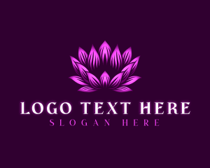 Spiritual - Lotus Flower Bloom logo design