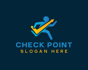 Check - Human Check Arrow logo design