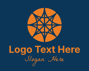 Net - Orange Star Pattern logo design