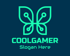 Programming - Green Tech Butterfly logo design