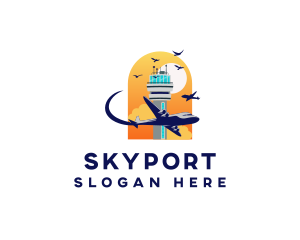 Airport - Air Traffic Control Center logo design