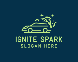 Sparkly Clean Car Wash logo design