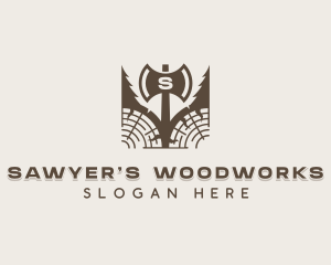 Axe Woodwork logo design