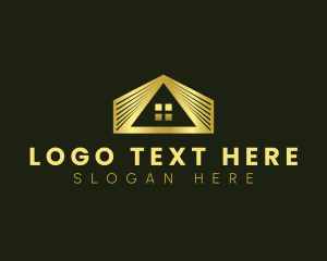 Housing - Geometric House Roofing logo design