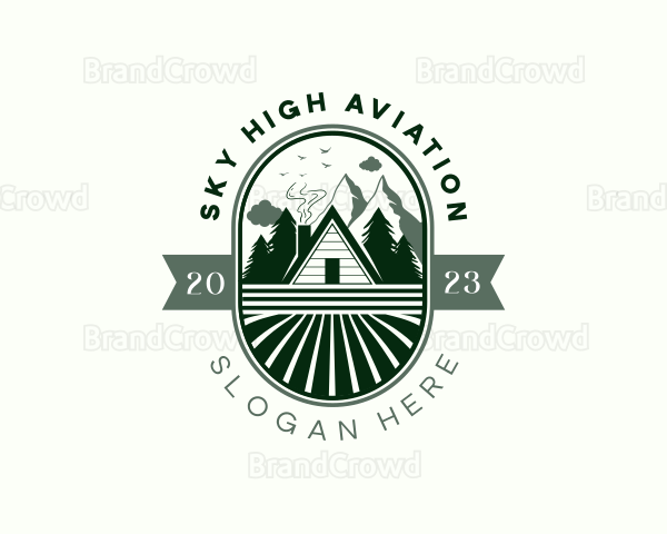 Mountain Forest Cabin Logo