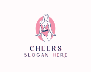 Female Body - Sexy Swimsuit Bikini logo design