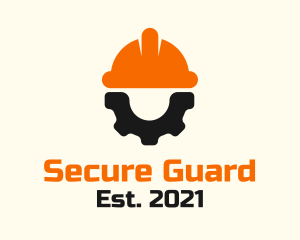 Construction Worker - Hardhat Gear Engineering logo design