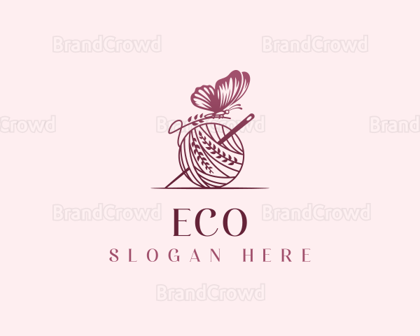 Butterfly Sewing Tailor Logo