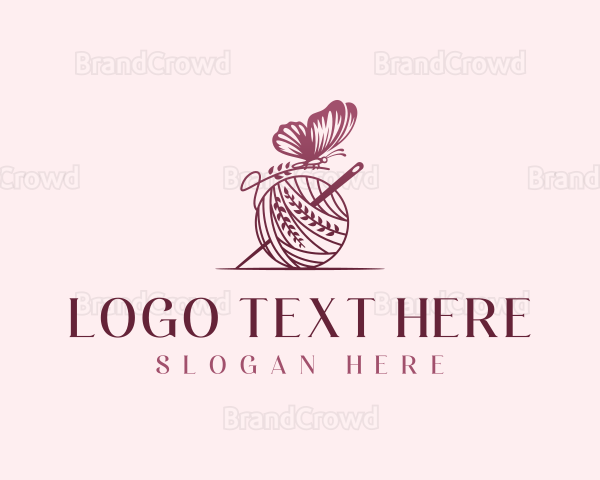 Butterfly Sewing Tailor Logo