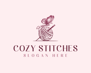 Butterfly Sewing Tailor logo design